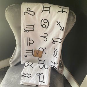 Zodiac astrology bath towel and hand towel set